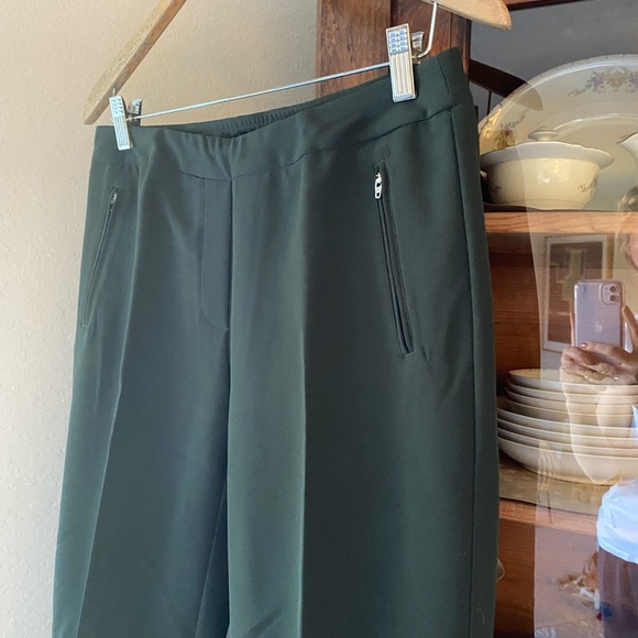 Zac & Rachel Straight Leg Forest Green Trousers - Picture 4 of 9